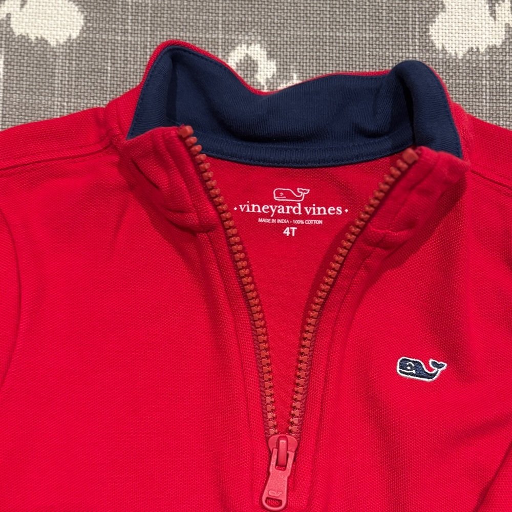 Red Half-Zip Pullover - Picture 3 of 3
